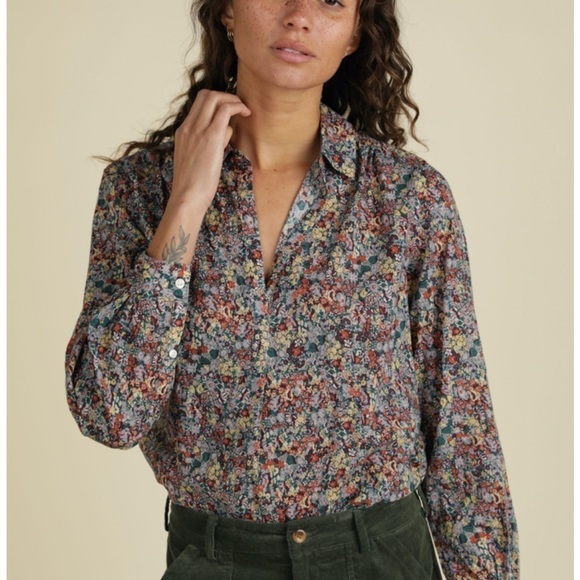 Trovata Tops - Trovata Birds of Paradise Courtney Henley Ditsy Floral medium 100% cotton blouse